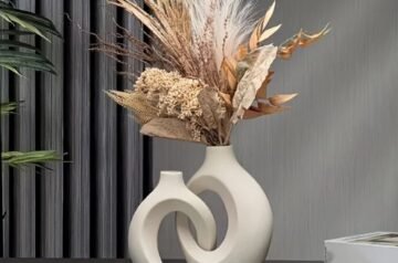 Enhance Your Home Decor with 2 Modern Ceramic Vases