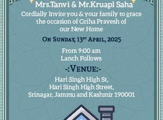 How to Create a Beautiful Griha Pravesh Invitation Card in English for Your Housewarming